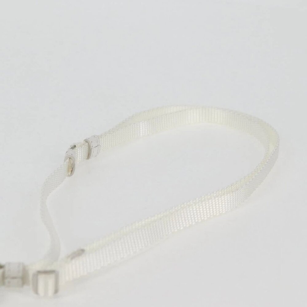 PRADA Shoulder Bag Nylon White Silver Auth 127895V - Picture 7 of 15